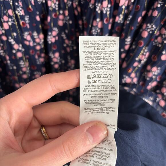 NWT Boden Metallic Frill Long Sleeve Dress 12 US - Picture 10 of 10